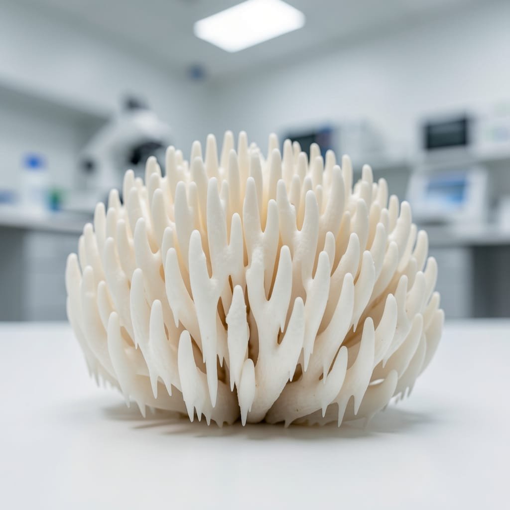 Cuerpo fructífero de Hericium erinaceus (Melena de León), hongo funcional Mycelium para el enfoque y la memoria