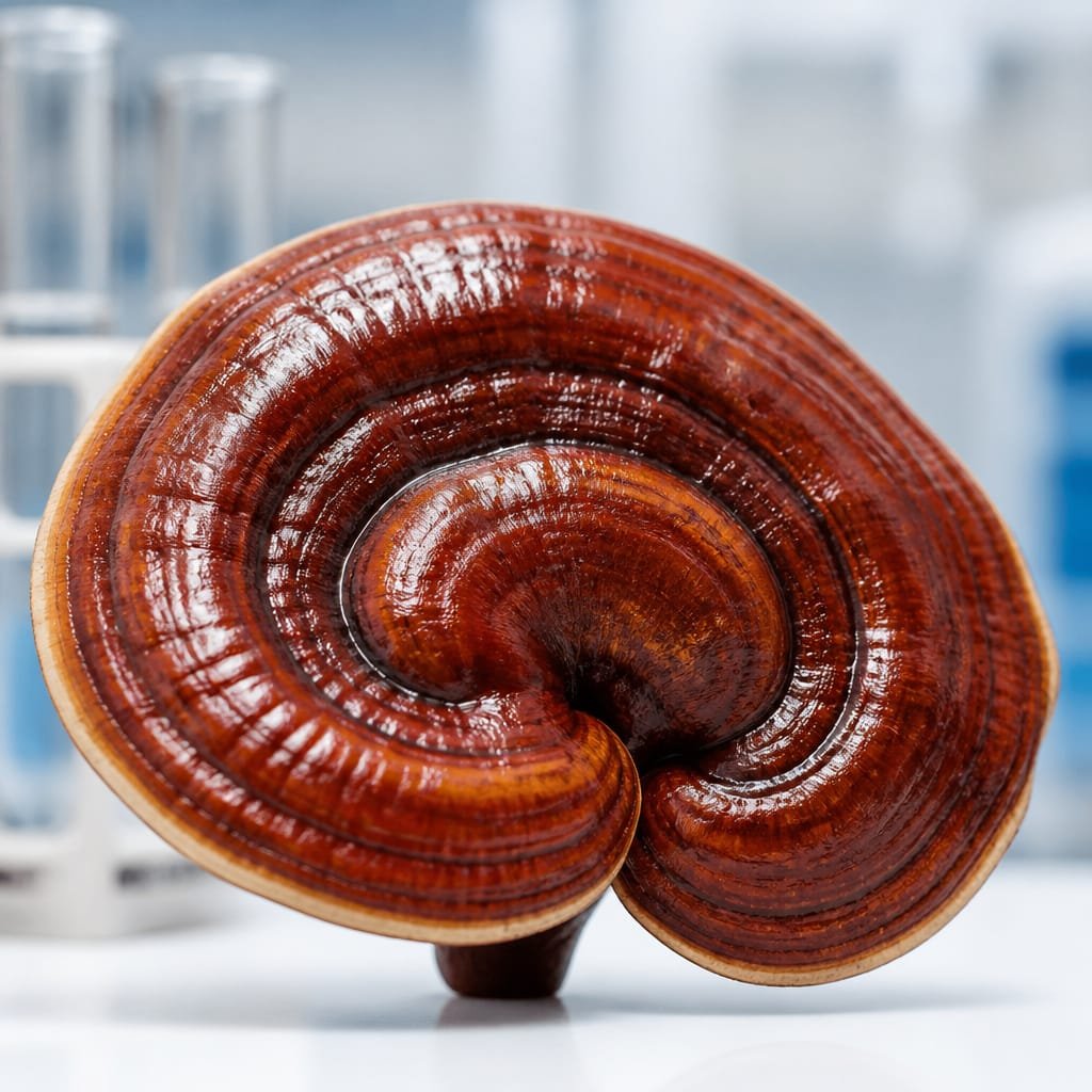 Cuerpo fructífero de Ganoderma lucidum (Reishi), hongo funcional Mycelium para la calma y la calidad del sueño